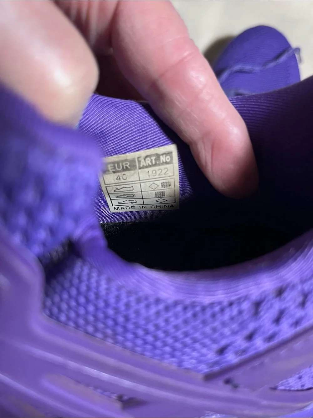 SHEIN Purple Knit Lace-Up Athletic Sneakers